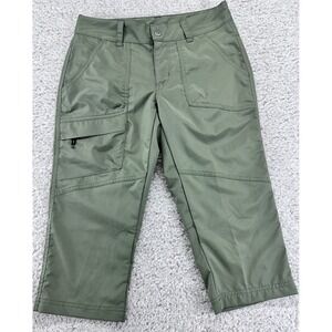 Columbia Pants Womens 28w. Green‎ Capri Stretch Hiking Outdoors Active Pockets
